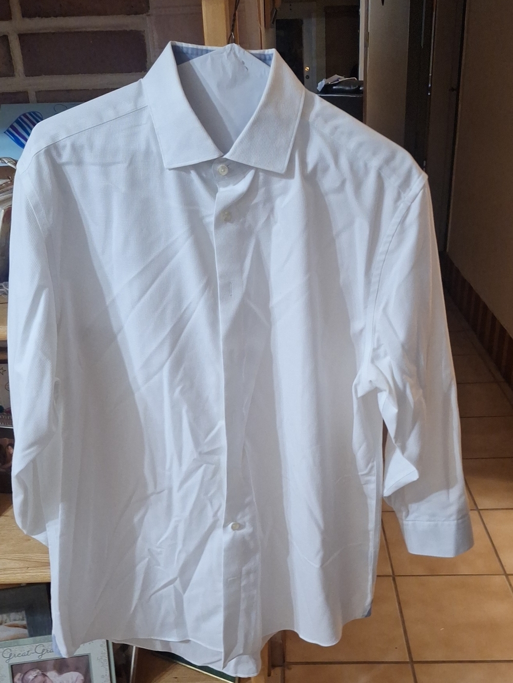 Charles Tyrwhitt White Men’s Dress Shirt with Point Collar